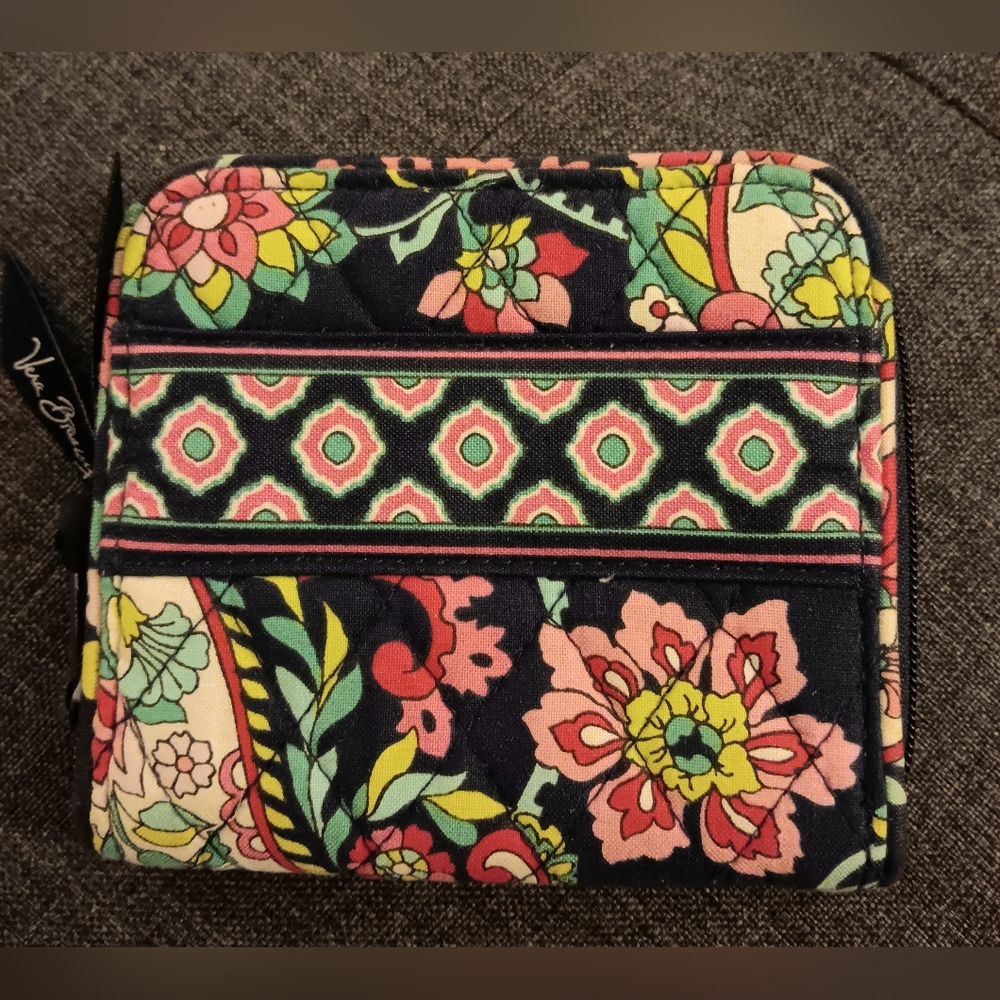 Vera Bradley Petal Paisley Compact Mini Zip Wallet